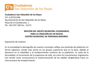 Moción Ciudadanos Centro de Mayores San Sebastián de los Reyes